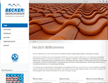 Tablet Screenshot of beckerbedachungen.de
